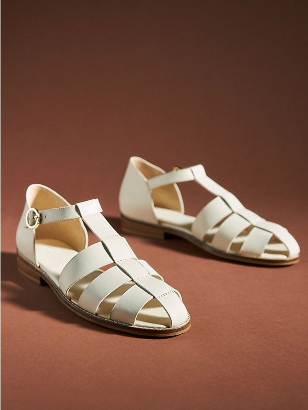 Pilcro White Strappy Fisherman Sandals